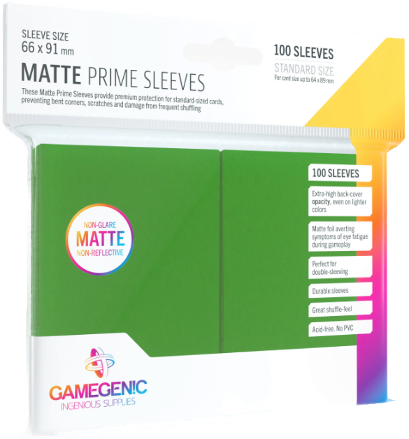 Gamegenic - Matte Prime Sleeves (100) - Green