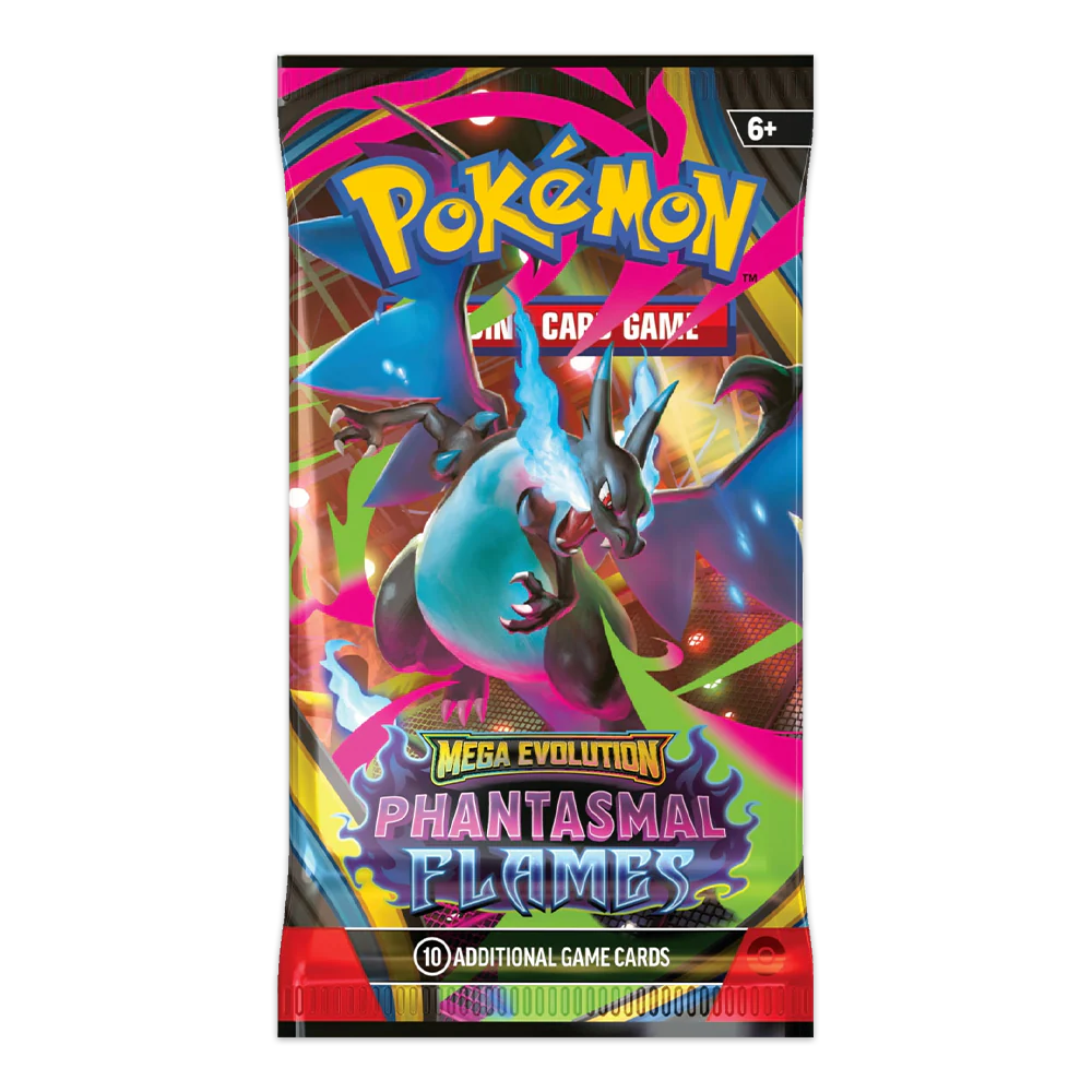 Pokemon Mega Evolution Phantasmal Flames: Booster Pack (10 Cards)