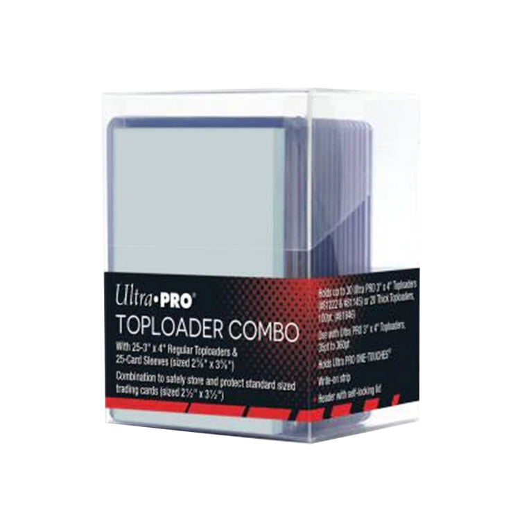 Ultra Pro Toploader Combo Deck Box, 25 Toploaders & 25 Standard Soft Sleeves Combo